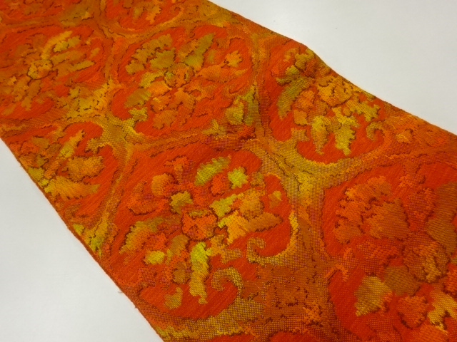 JAPANESE KIMONO / NAGOYA OBI / SILK / WOVEN FLOWERS
